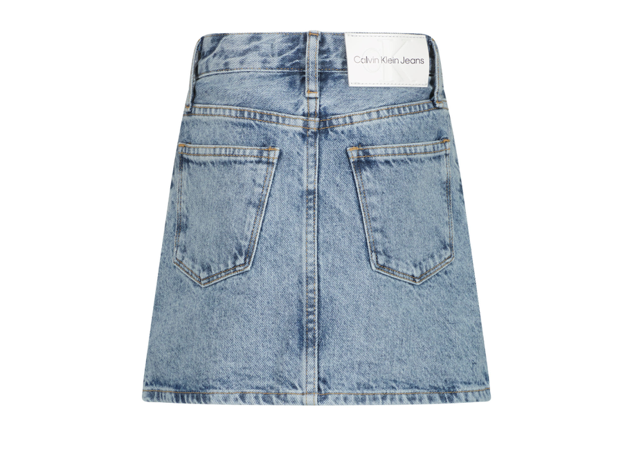 Salt Pepper A Line Denim Skirt