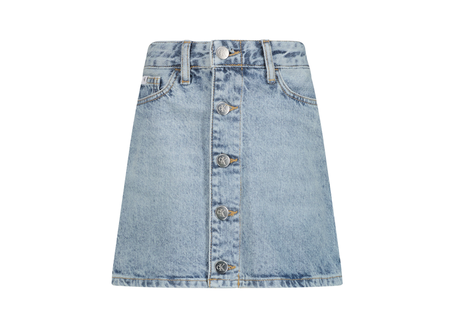 Salt Pepper A Line Denim Skirt