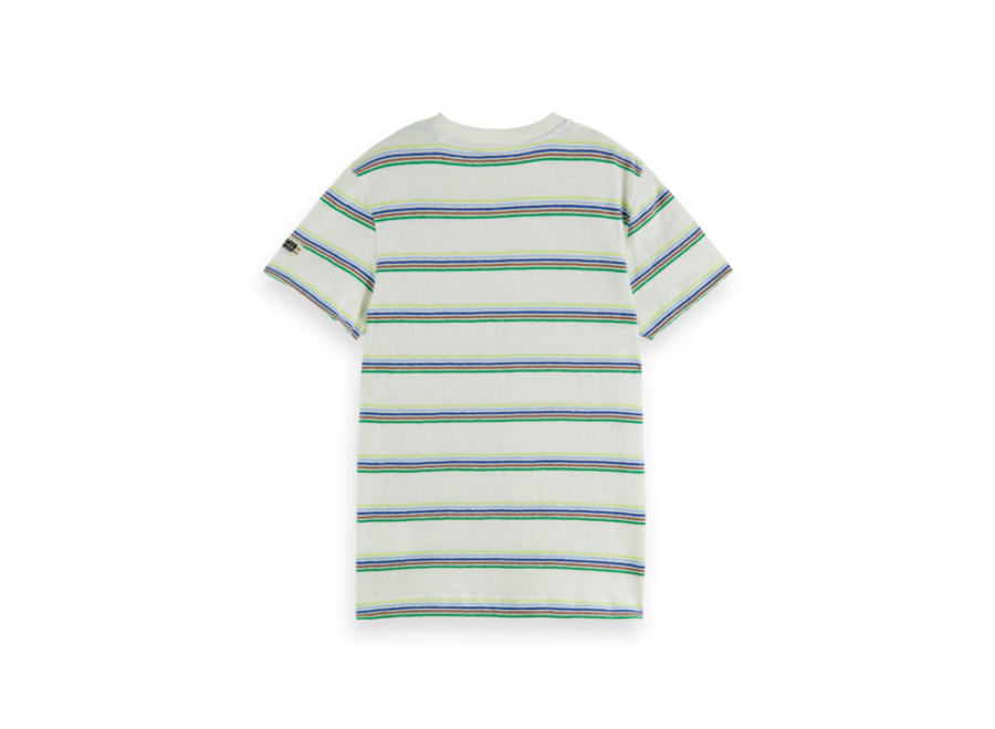 Relaxed-fit yarn-dyed striped Cotton Linen T-shirt