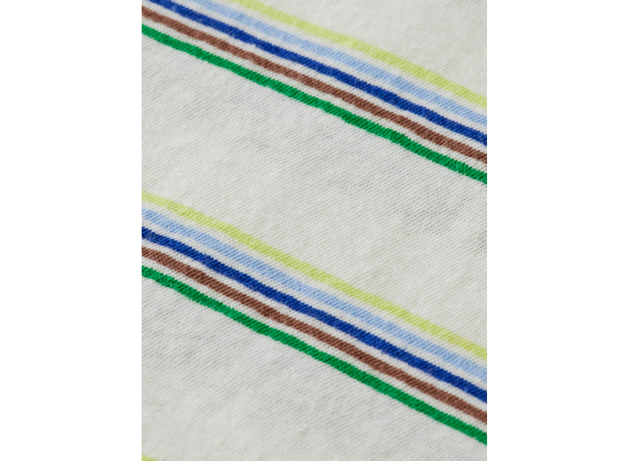 Relaxed-fit yarn-dyed striped Cotton Linen T-shirt