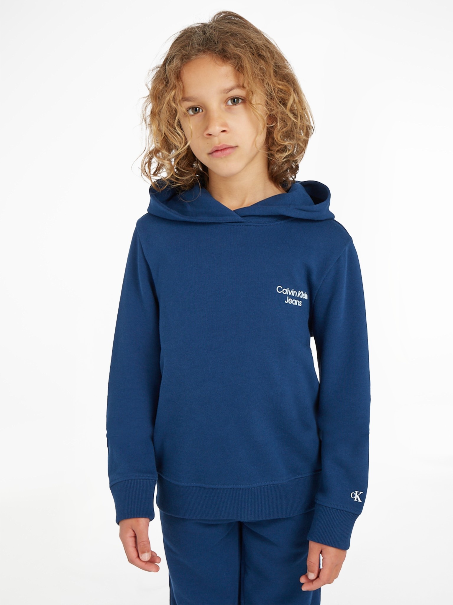 CKJ STACK LOGO kinderkleding Dwarz HOODIE - IB0IB01293C5F 