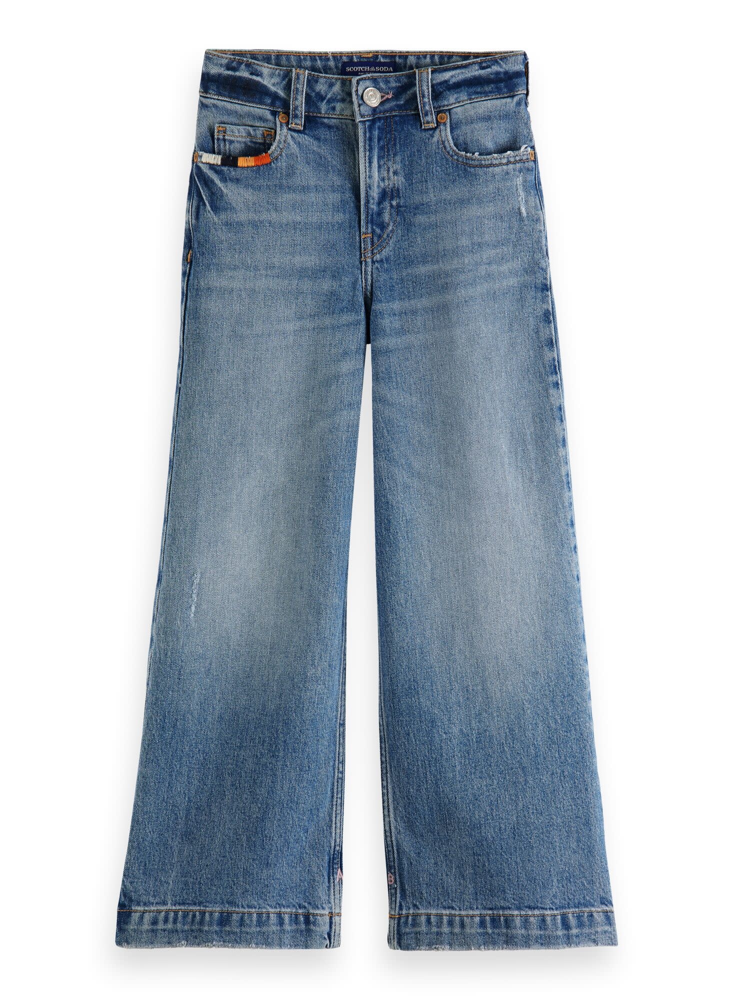 Scotch & Soda Seasonal Essentials The Wave wide jeans – Right time Blue