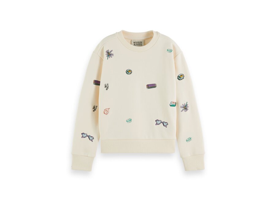 All-over embroidered sweatshirt