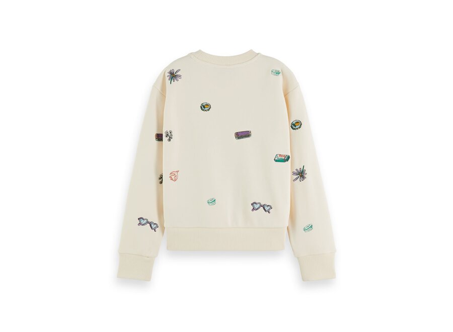 All-over embroidered sweatshirt