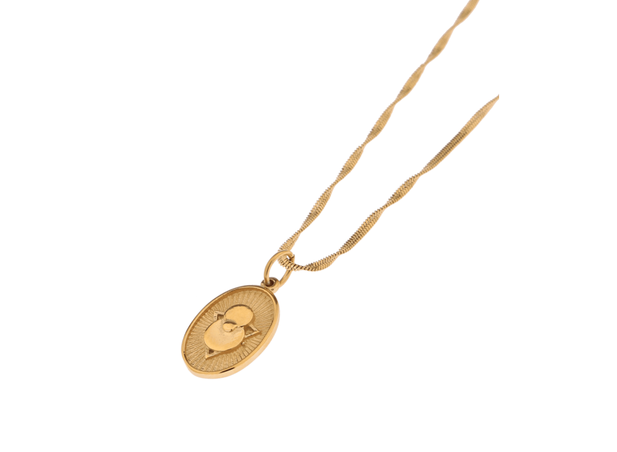 Oval Necklace Gold Necklace