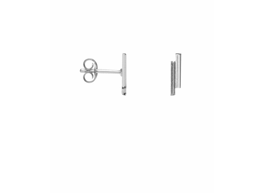 Double Bar Earring zilver