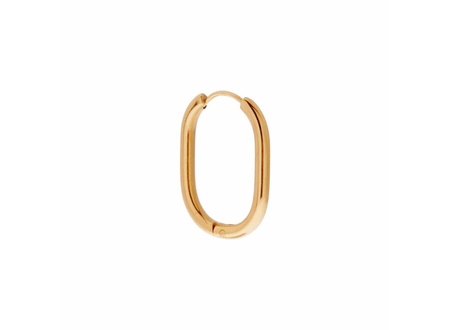 Single Small oval gold