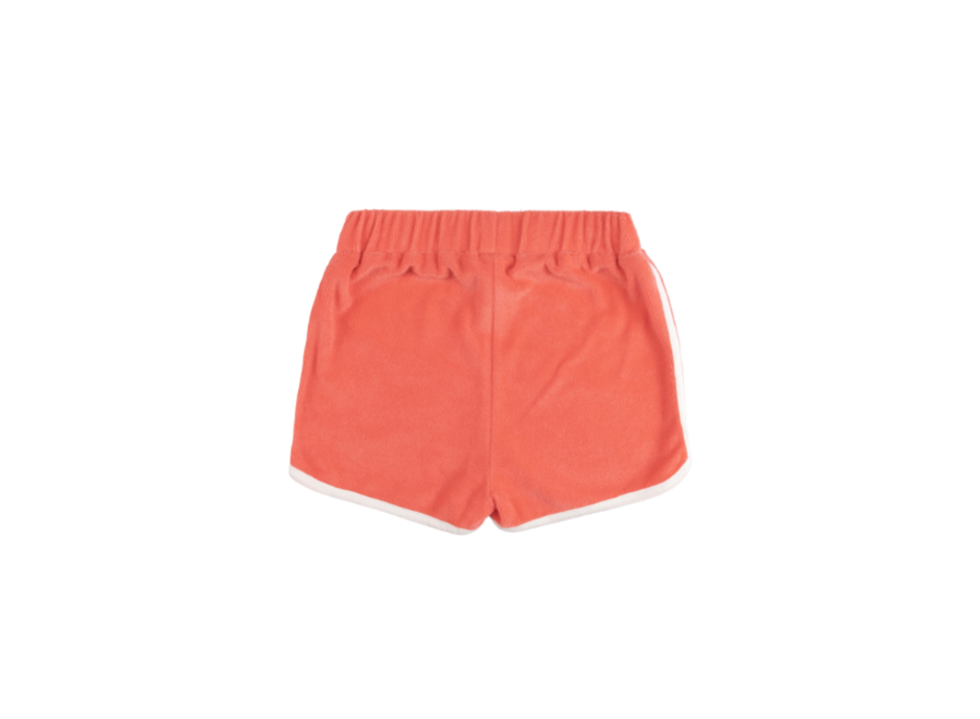 Kids Knitted Terry Shorts Intense Coral