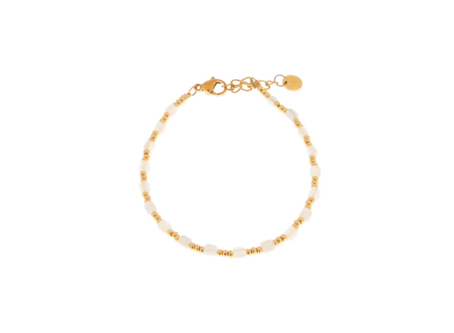 White Blossom Bracelet Gold