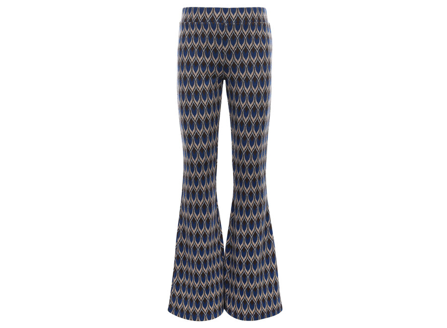 Interlock pattern flare pants