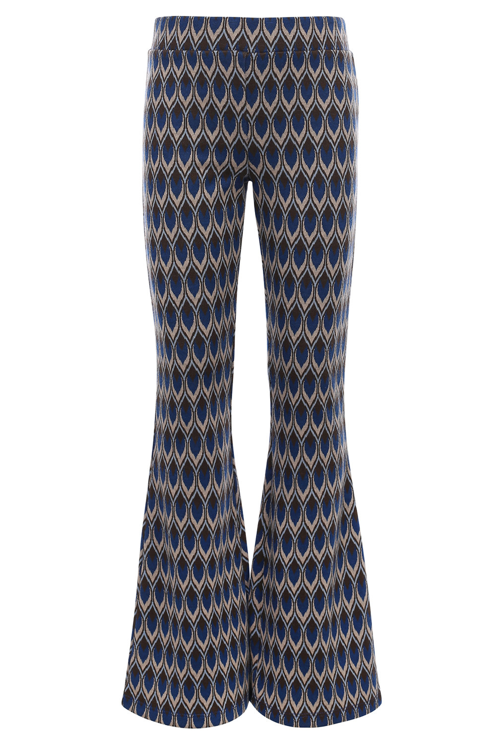 Interlock pattern flare pants