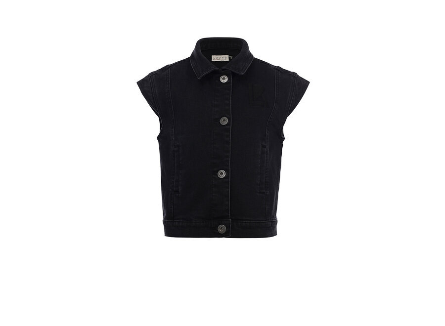 Zwart denim gilet