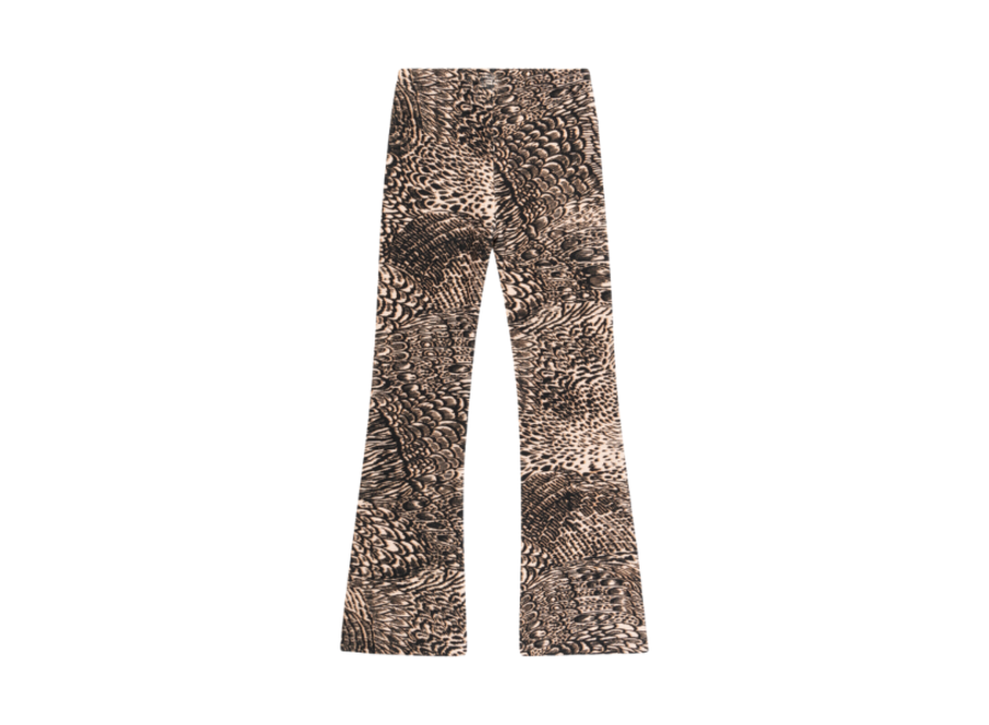 Kids knitted feather animal flared pants