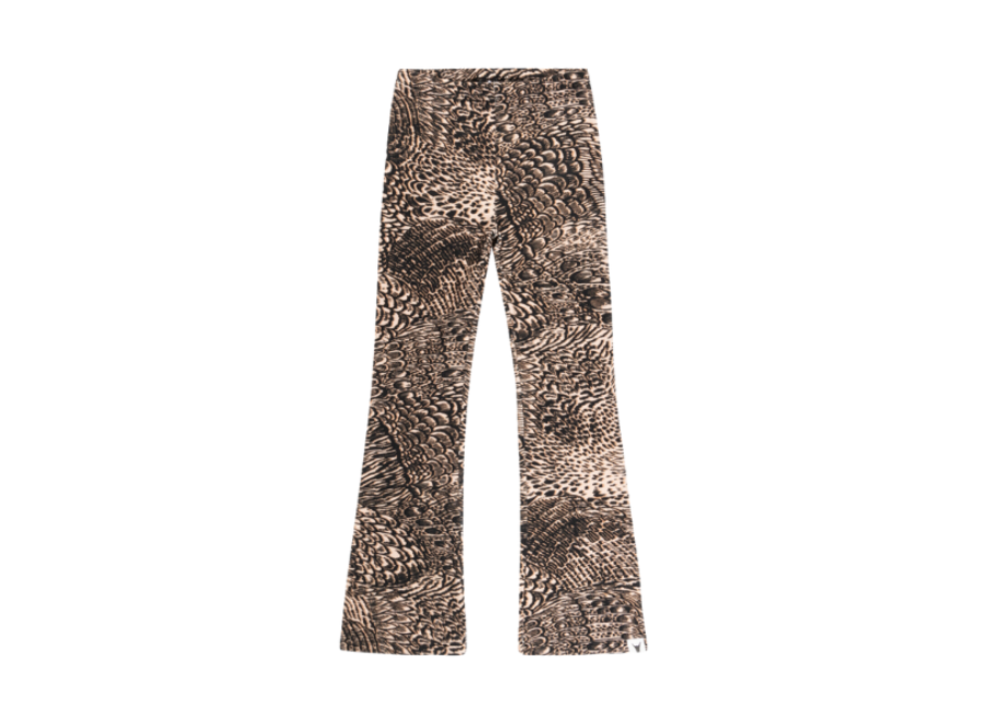 Kids knitted feather animal flared pants