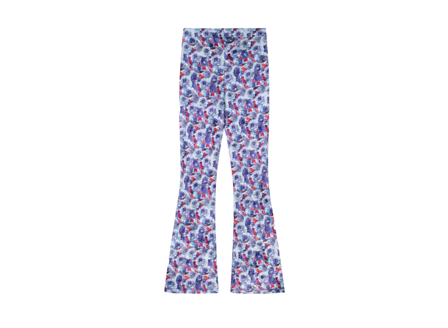 Velvet Flower Flared Pants