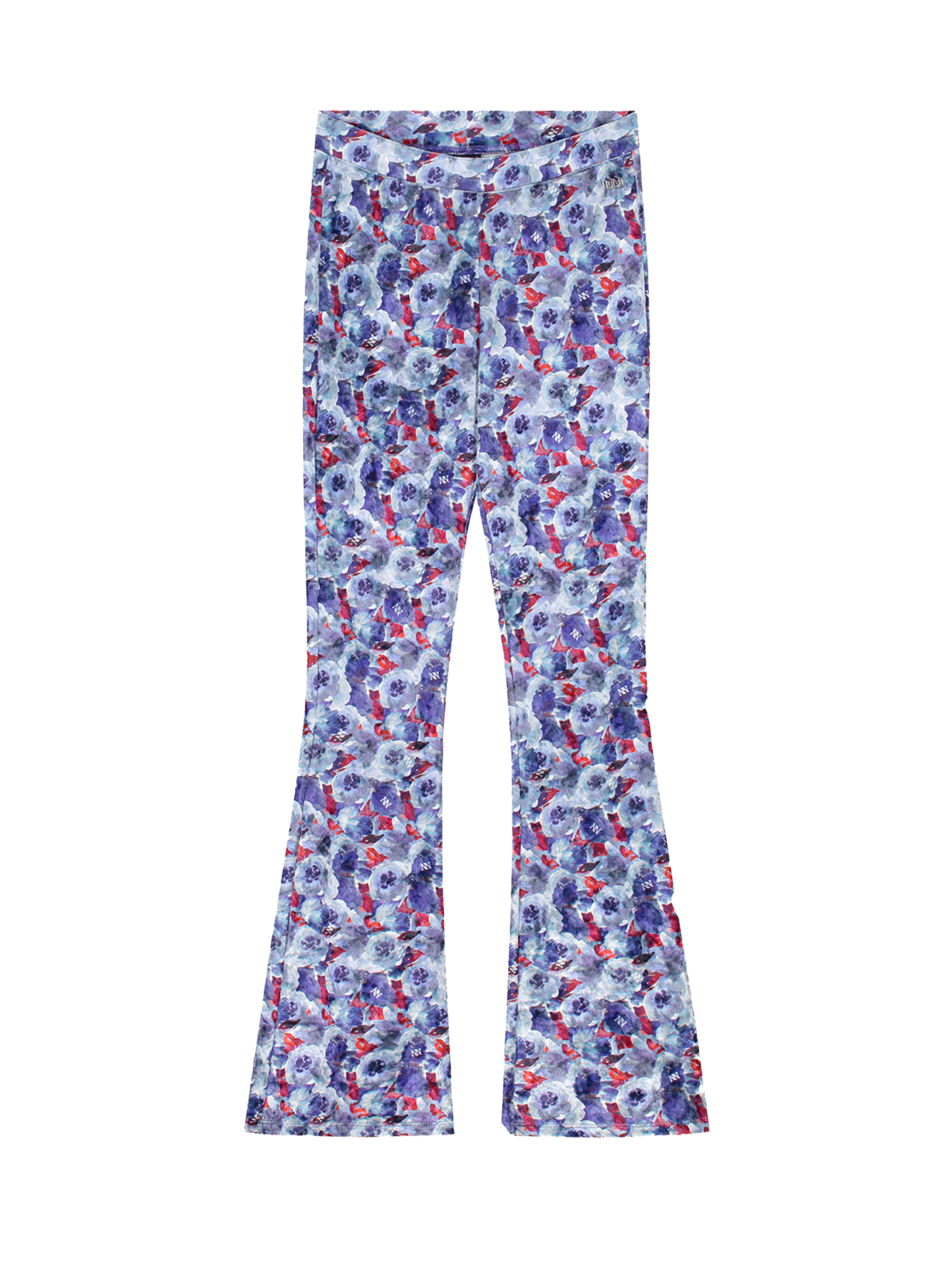 Velvet Flower Flared Pants