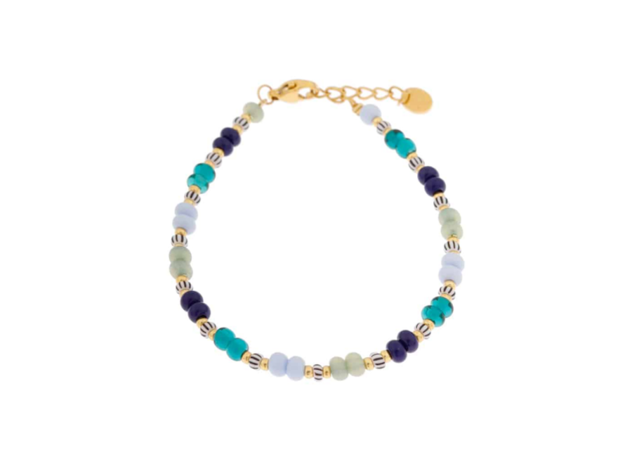Blue oasis bracelet gold