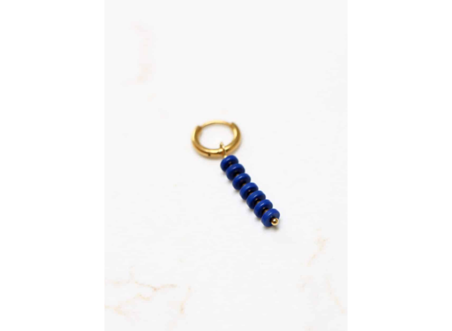 Label Kiki Royal  blue hoop gold - Single