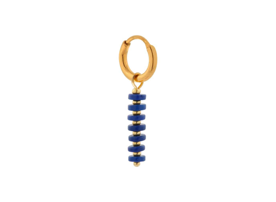 Royal  blue hoop gold - Single