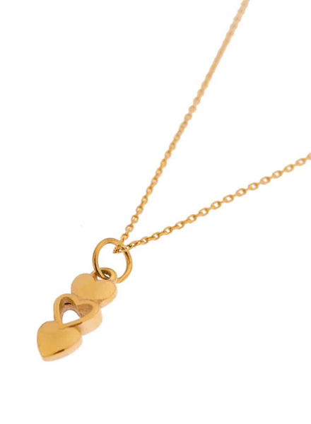 Label Kiki Open heart necklace gold
