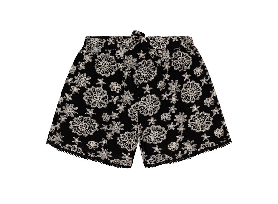 Flower Embroidery Short