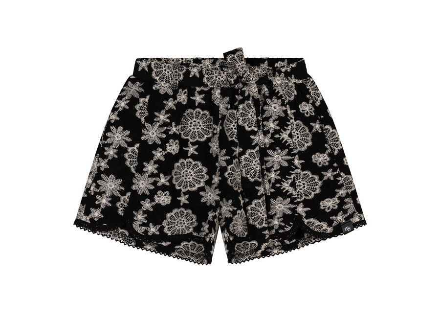 Flower Embroidery Short