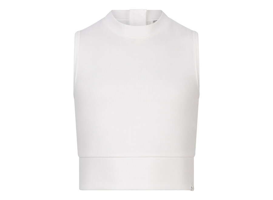 Cropped Singlet Rib Zip top