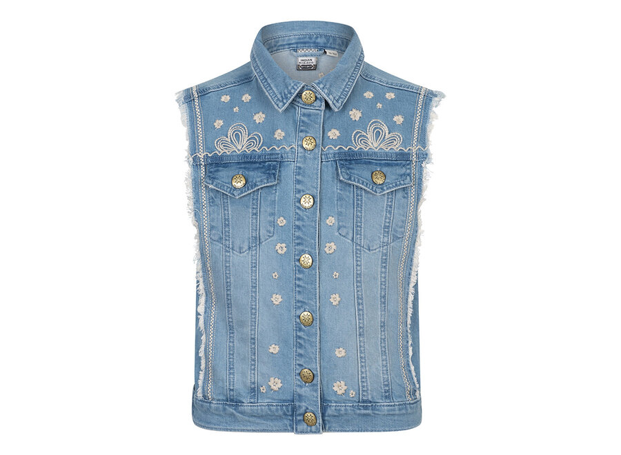 Denim Gilet Embroidery