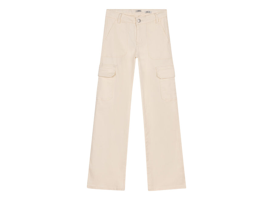 Cargo Denim Wide Fit Lily White