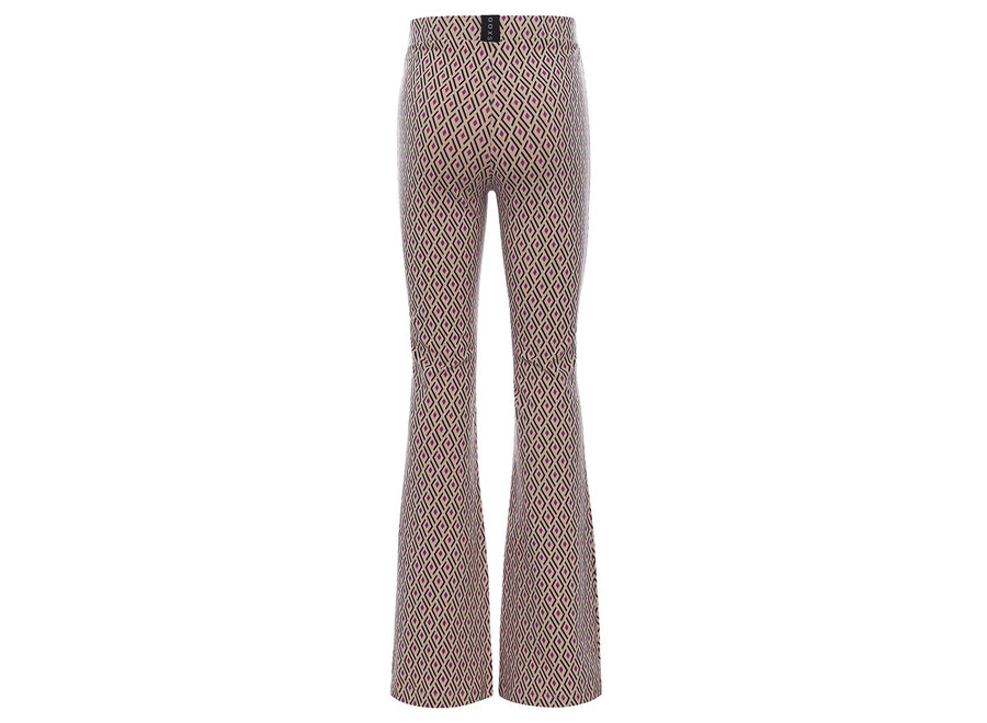 10Sixteen Printed Flare Pants Argyle