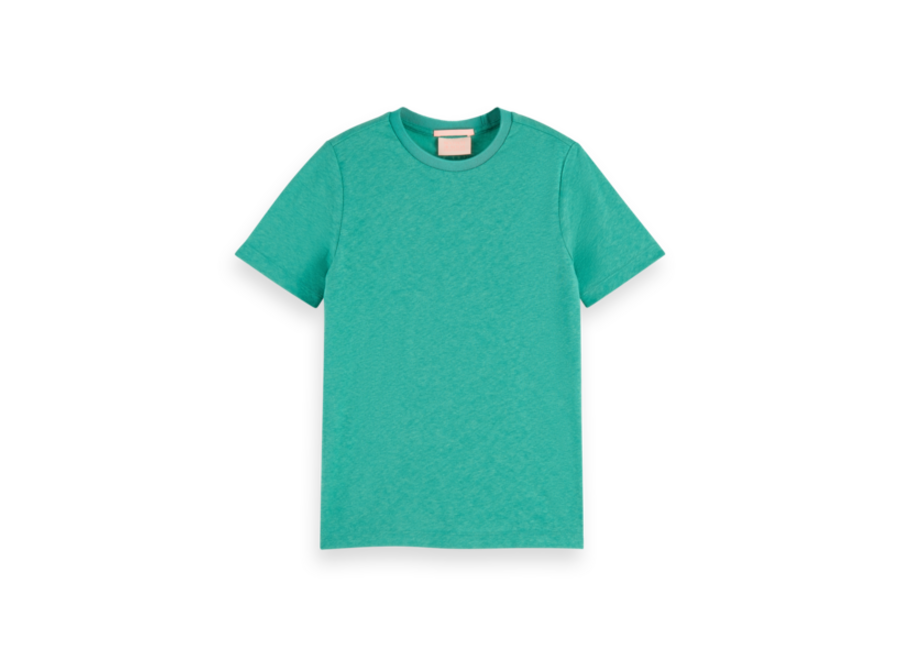 Slim-fit linen blend T-shirt
