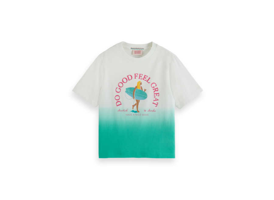 Relaxed-fit Dip-dyed artwork t-shirt