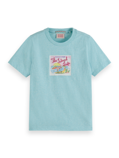Regular-fit melange T-shirt Bayside blue melange