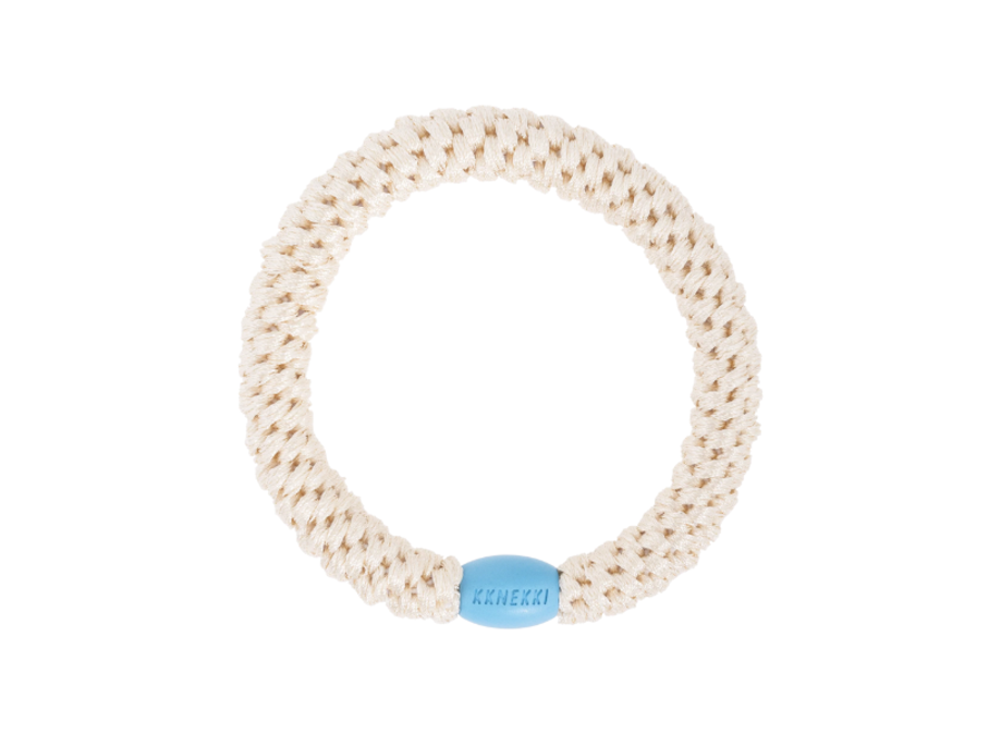 Ivory blue bead