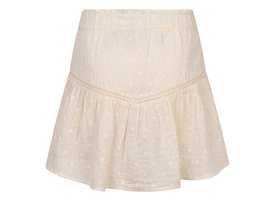 Lace Ruffle Skirt  Sandshell
