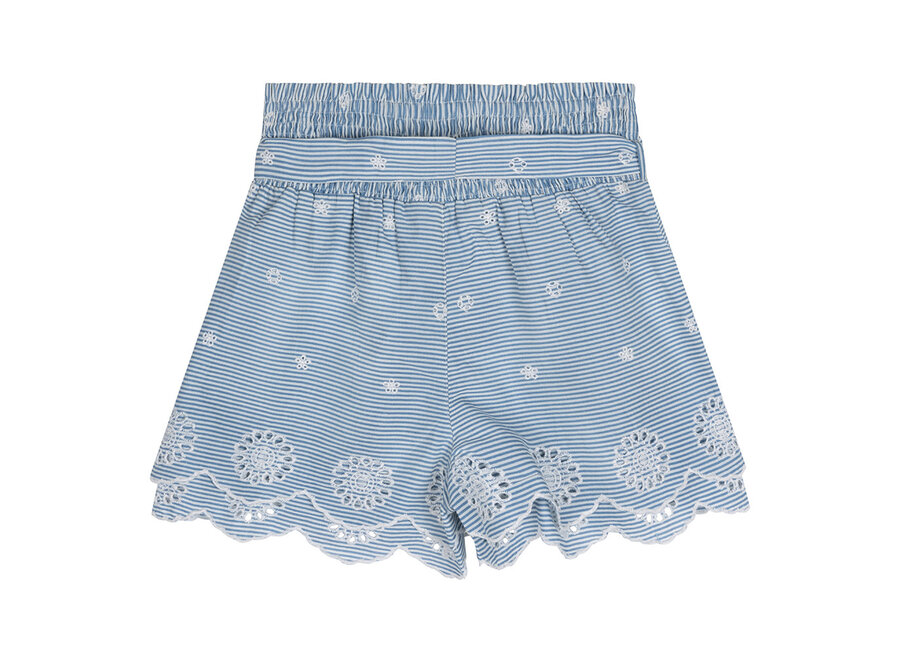 Stripe Embroidery short