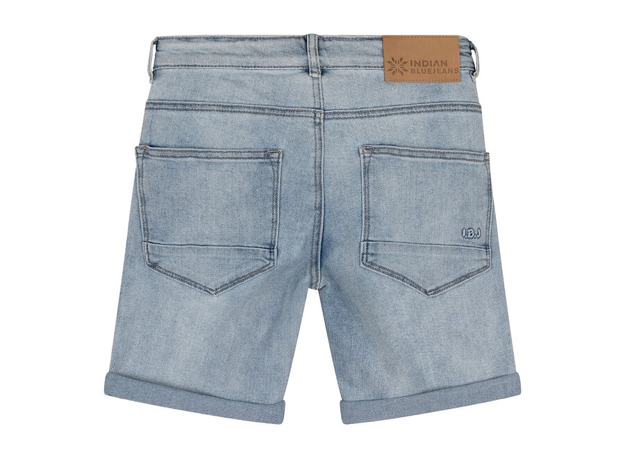 Andy Short Damaged Repaired Light Denim