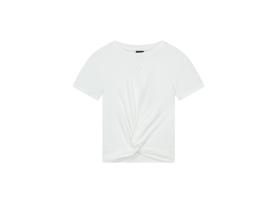 Knot Rib T-Shirt Off White