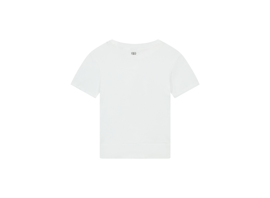 Knot Rib T-Shirt Off White
