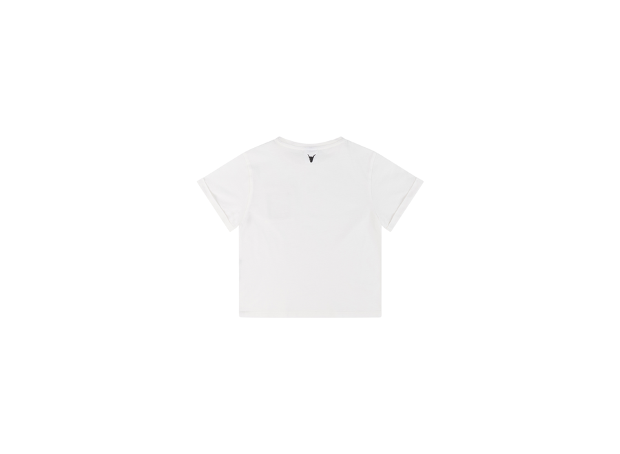 Knitted  T-Shirt Chest Pocket Soft White