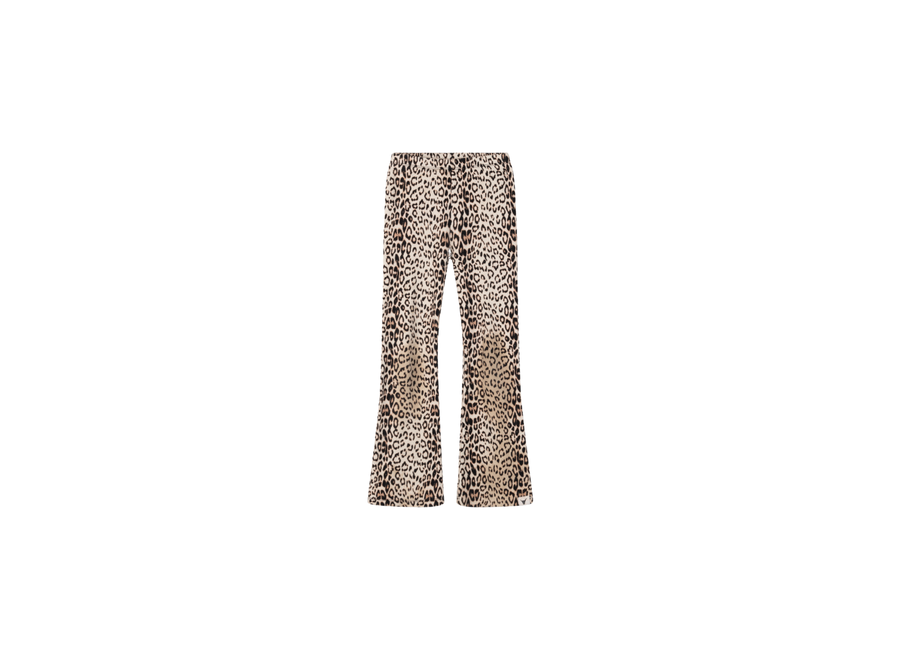 Knitted Leopard Flared Pants Animal