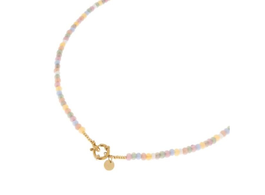 Blue reef necklace gold