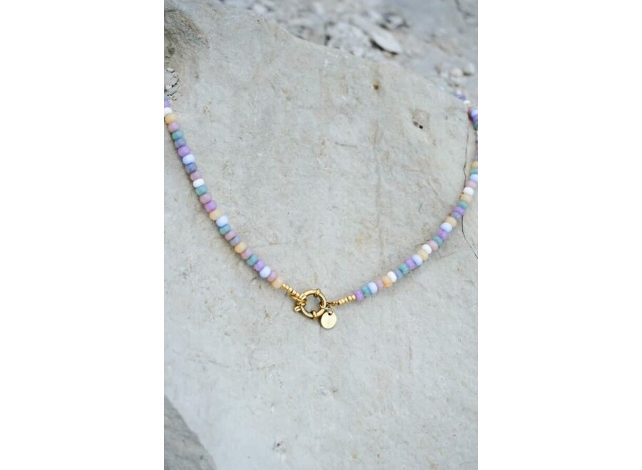 Blue reef necklace gold