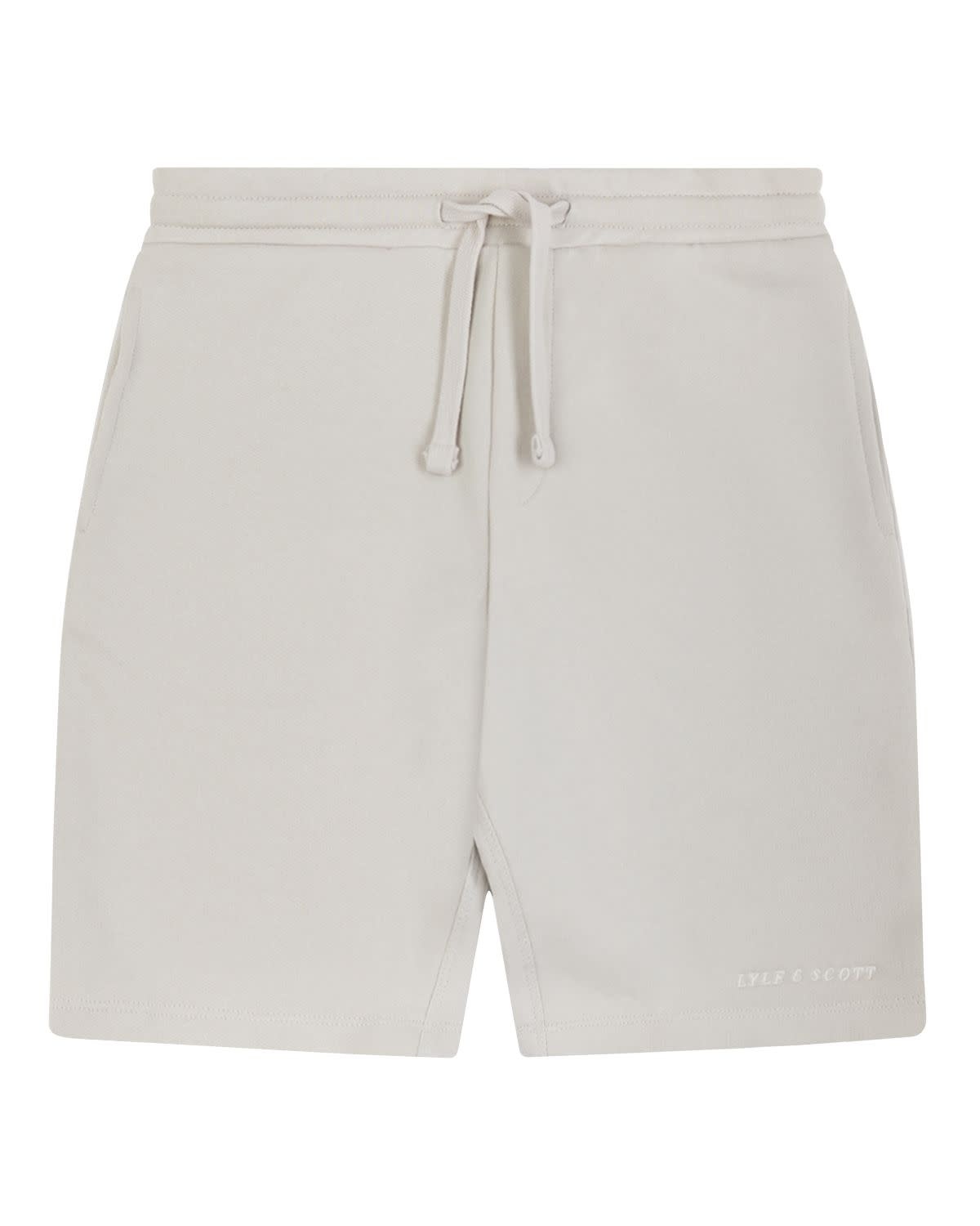 Script Embroidered Sweat Short Cove