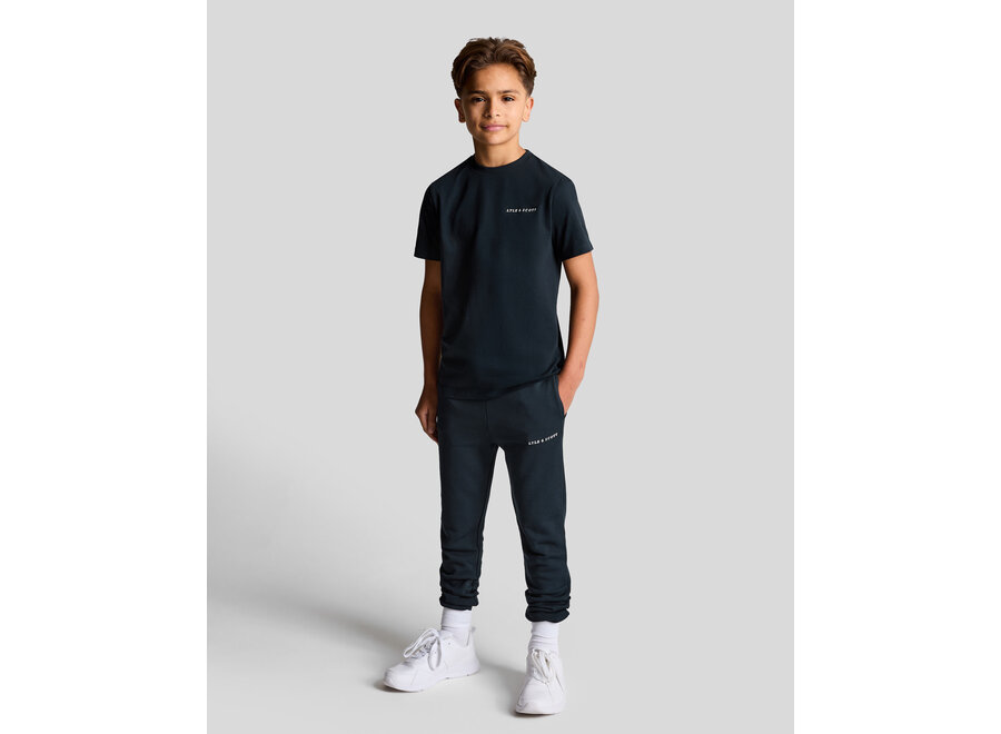 Script Embroidered T-shirt Dark Navy