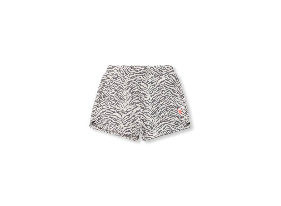 Woven Tiger Jacquard Boucle Short  Dark Grey