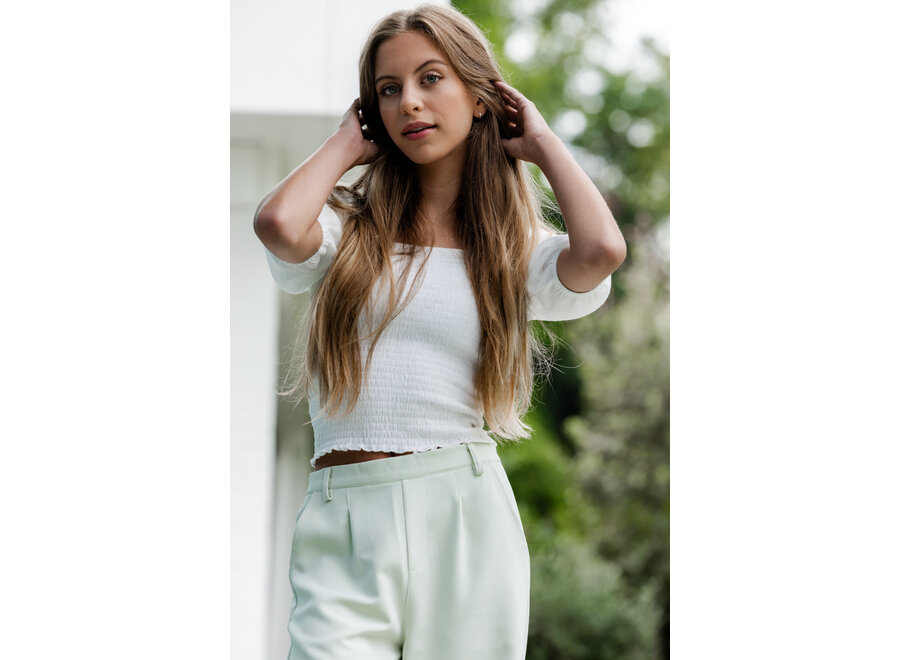 10Sixteen Smock Top Off White