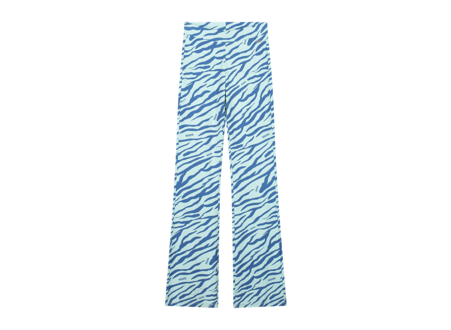 Zebra Flared Pants Ocean Mint