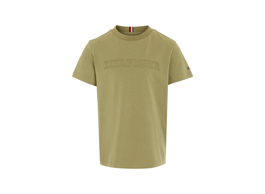 Debossed Monotype Tee Faded Olive