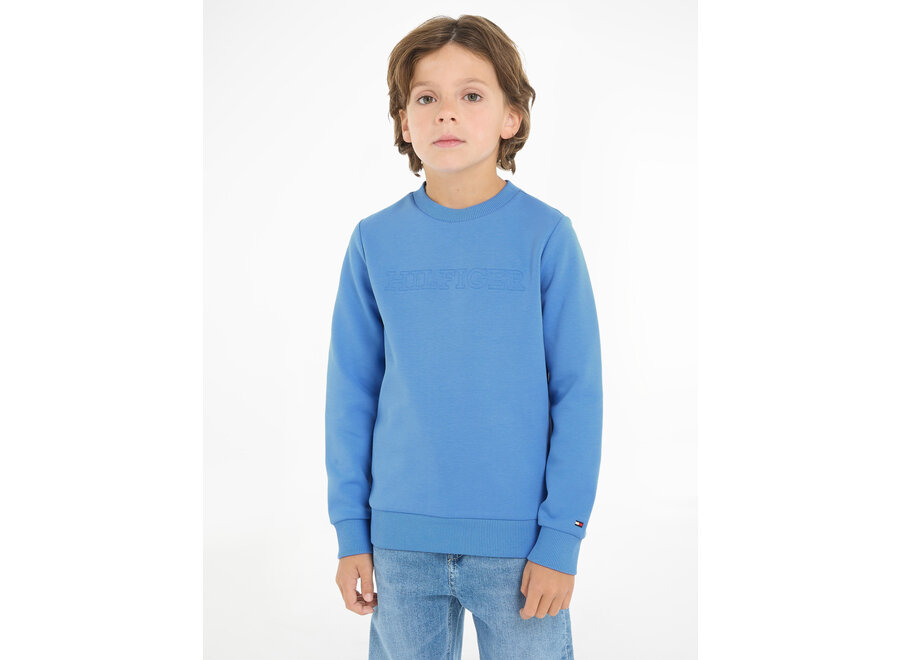 Sweater Debossed Monotype Blue Spell